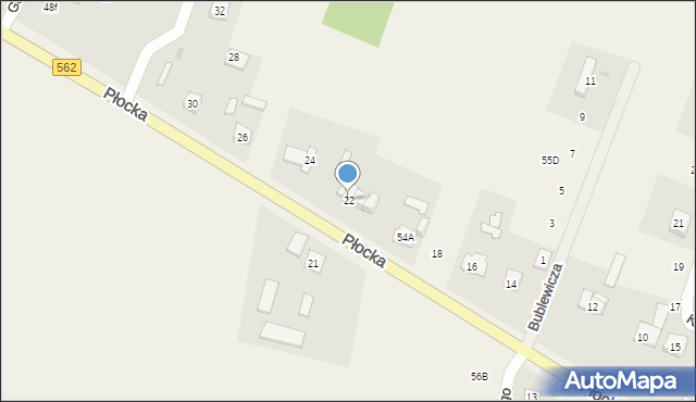 Maszewo, Płocka, 22, mapa Maszewo