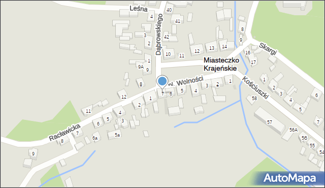 Miasteczko Krajeńskie, Plac Wolności, 7, mapa Miasteczko Krajeńskie
