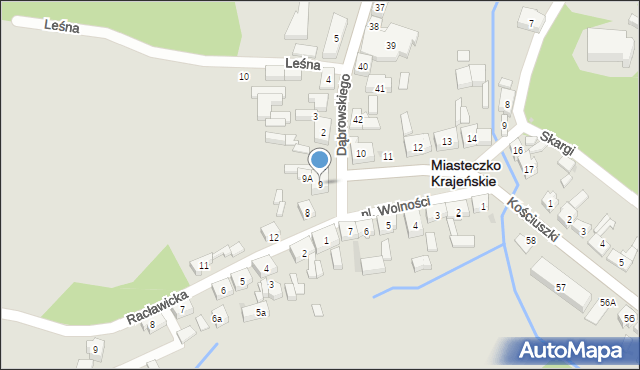 Miasteczko Krajeńskie, Plac Wolności, 9, mapa Miasteczko Krajeńskie