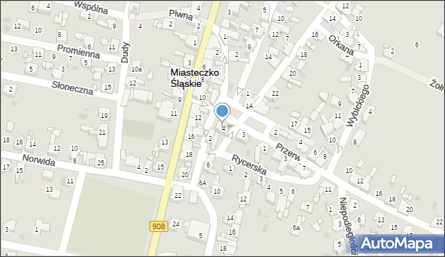 Miasteczko Śląskie, Plac Króla Władysława Jagiełły, 4, mapa Miasteczko Śląskie