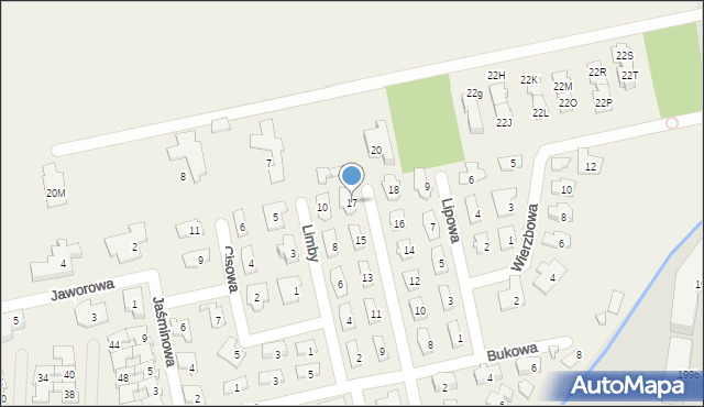 Michałów-Grabina, Platanowa, 17, mapa Michałów-Grabina