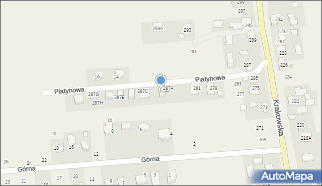 Michałowice, Platynowa, 7, mapa Michałowice