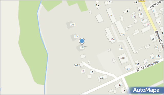 Michałowo, Plac 11 Listopada, 14b, mapa Michałowo