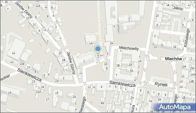 Miechów, Plac Kościuszki Tadeusza, gen., 2, mapa Miechów