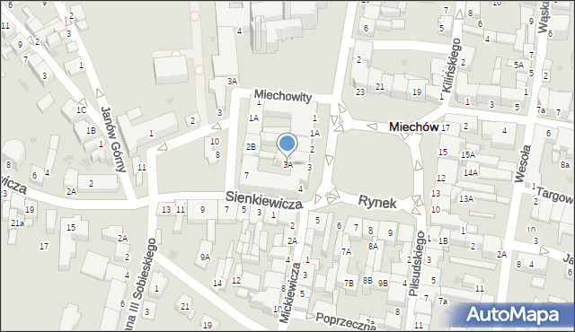 Miechów, Plac Kościuszki Tadeusza, gen., 3A, mapa Miechów