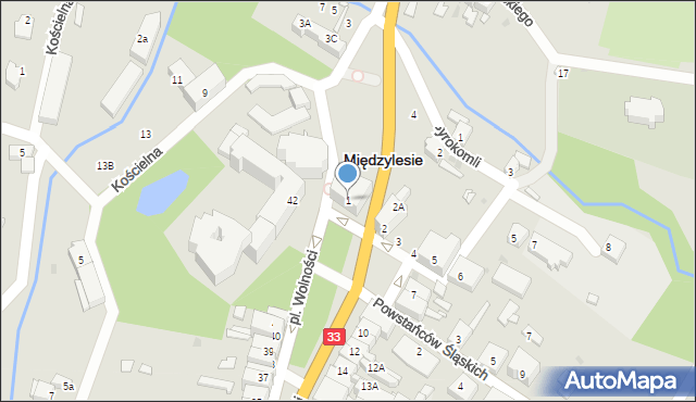 Międzylesie, Plac Wolności, 1, mapa Międzylesie