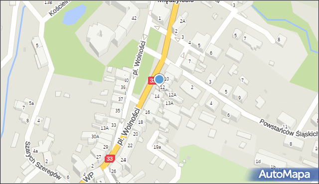 Międzylesie, Plac Wolności, 13, mapa Międzylesie