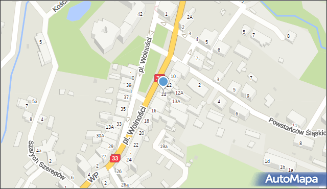 Międzylesie, Plac Wolności, 14, mapa Międzylesie