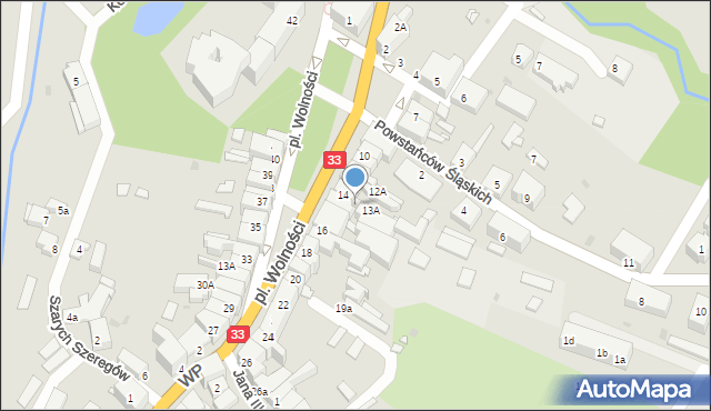 Międzylesie, Plac Wolności, 14A, mapa Międzylesie