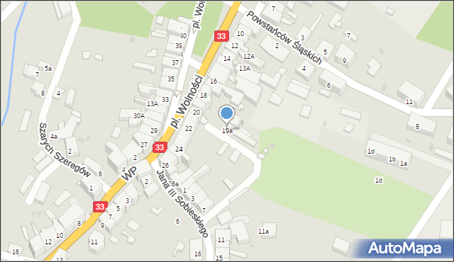 Międzylesie, Plac Wolności, 19a, mapa Międzylesie