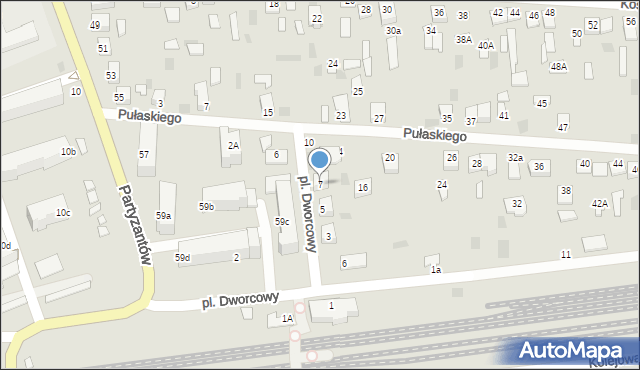 Międzyrzec Podlaski, Plac Dworcowy, 7, mapa Międzyrzec Podlaski