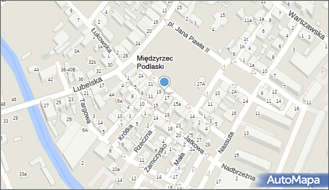 Międzyrzec Podlaski, Plac Jana Pawła II, 18, mapa Międzyrzec Podlaski