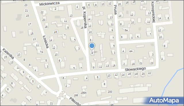 Międzyrzec Podlaski, Plac Kopernika Mikołaja, 4, mapa Międzyrzec Podlaski