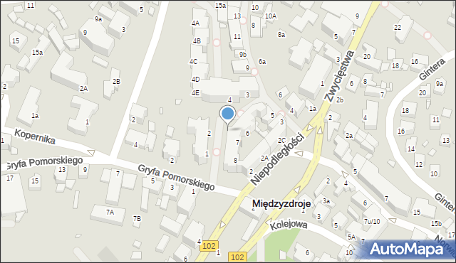 Międzyzdroje, Plac Neptuna, 5a, mapa Międzyzdroje