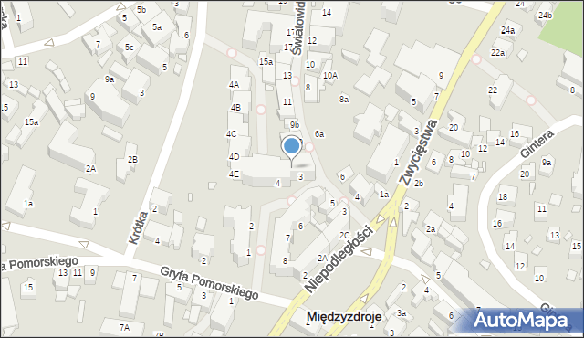 Międzyzdroje, Plac Neptuna, 6c, mapa Międzyzdroje