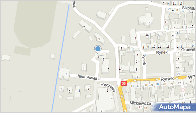 Miejska Górka, Plac Korczaka, 3, mapa Miejska Górka