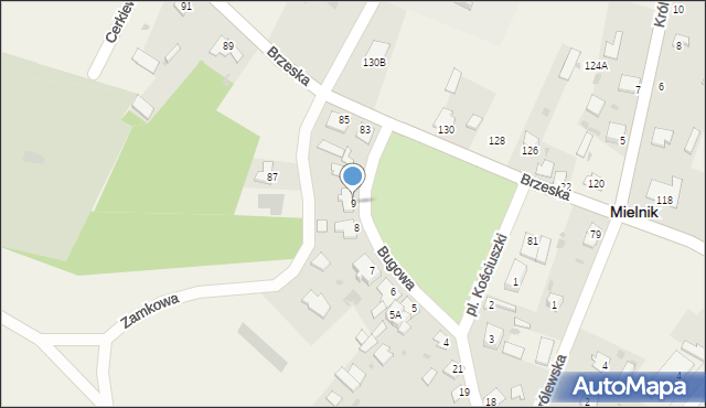 Mielnik, Plac Kościuszki Tadeusza, gen., 9, mapa Mielnik