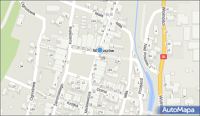 Mieroszów, Plac Niepodległości, 20a, mapa Mieroszów