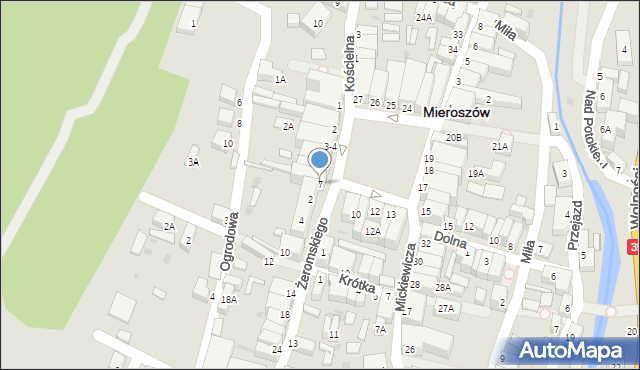 Mieroszów, Plac Niepodległości, 7, mapa Mieroszów