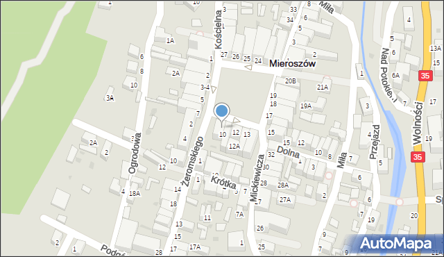 Mieroszów, Plac Niepodległości, 9-10, mapa Mieroszów