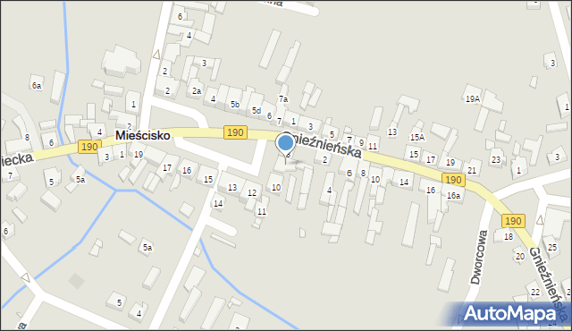 Mieścisko, Plac Powstańców Wielkopolskich, 9, mapa Mieścisko