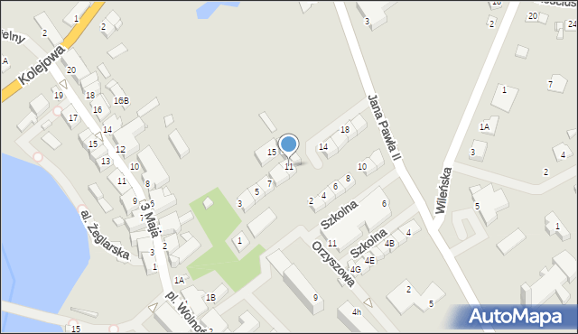 Mikołajki, Plac Handlowy, 11, mapa Mikołajki