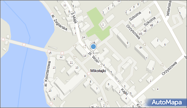 Mikołajki, Plac Wolności, 2, mapa Mikołajki