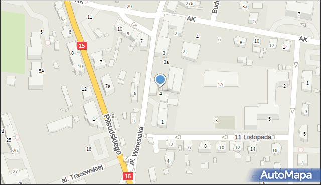 Milicz, Plac Waresiaka Eugeniusza, ks., 4, mapa Milicz