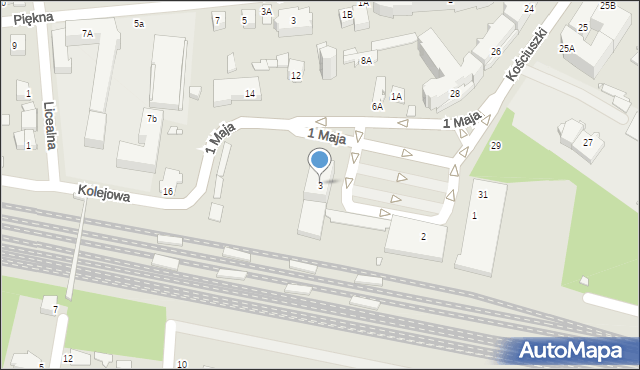 Mińsk Mazowiecki, Plac Dworcowy, 3, mapa Mińsk Mazowiecki