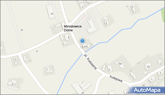 Mirostowice Dolne, Plac Kościelny, 5, mapa Mirostowice Dolne