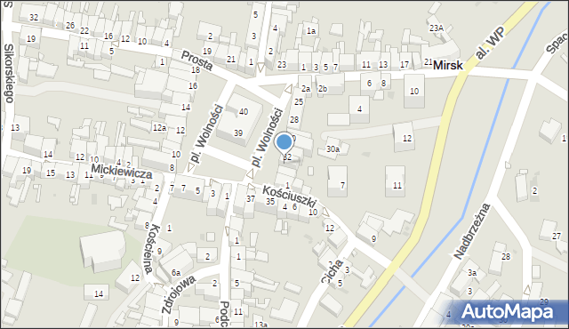 Mirsk, Plac Wolności, 33, mapa Mirsk