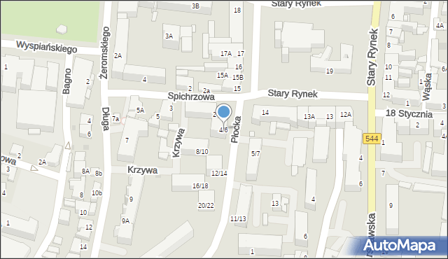 Mława, Płocka, 4/6, mapa Mława