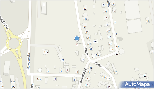 Modrzyca, Plater Emilii, 17, mapa Modrzyca