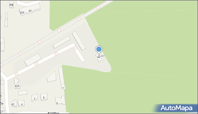 Modrzyca, Plater Emilii, 42, mapa Modrzyca