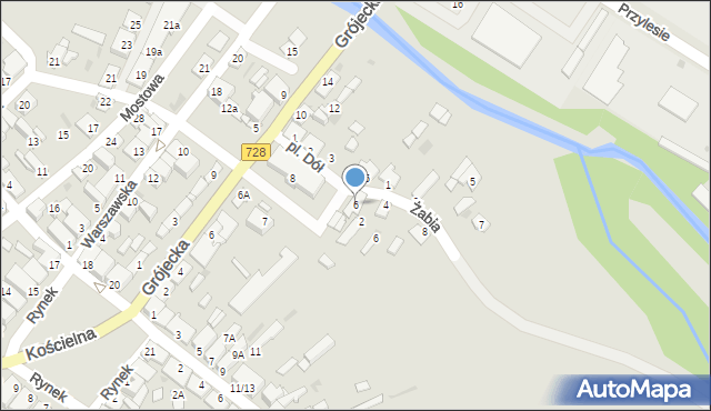 Mogielnica, Plac Dół, 6, mapa Mogielnica