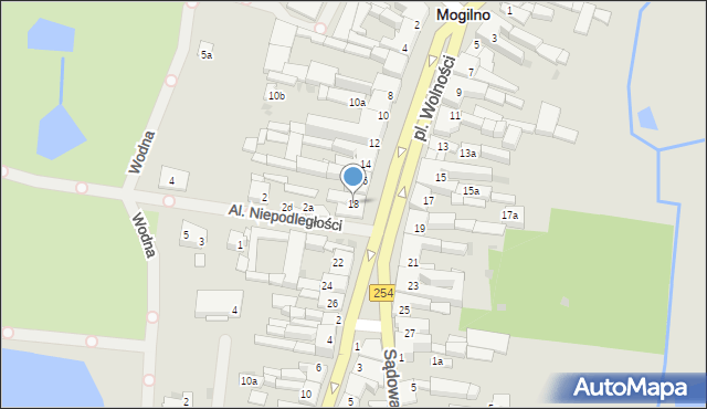 Mogilno, Plac Wolności, 18, mapa Mogilno
