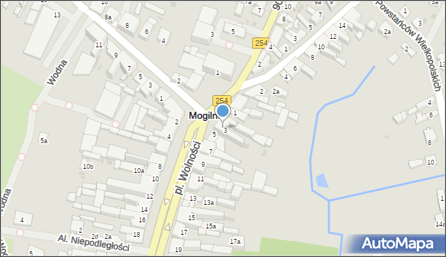 Mogilno, Plac Wolności, 3a, mapa Mogilno