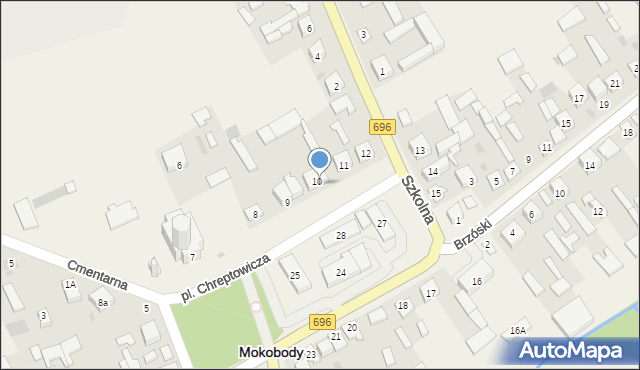 Mokobody, Plac Chreptowicza, 10A, mapa Mokobody