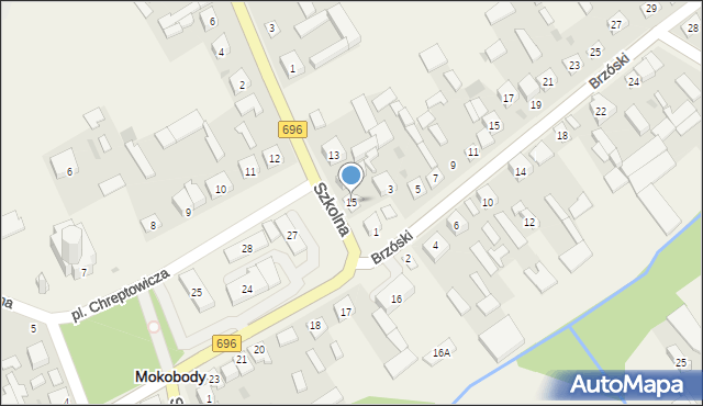 Mokobody, Plac Chreptowicza, 15, mapa Mokobody