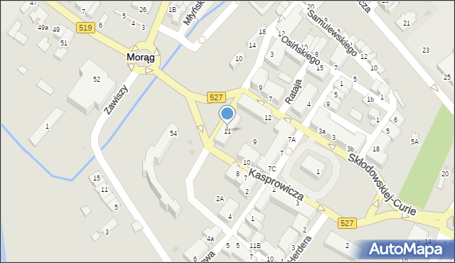 Morąg, Plac Jana Pawła II, 11, mapa Morąg