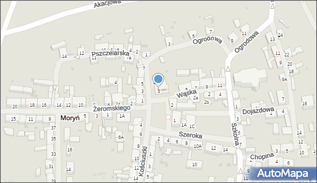 Moryń, Plac Wolności, 3, mapa Moryń