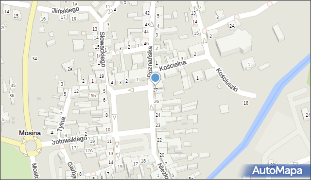 Mosina, Plac 20 Października, 27, mapa Mosina
