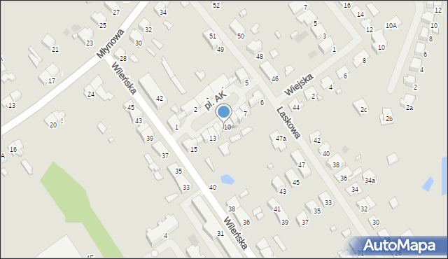 Mrągowo, Plac Armii Krajowej, 11, mapa Mrągowo