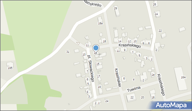 Mrągowo, Plac Słowackiego Juliusza, 14, mapa Mrągowo