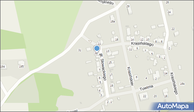 Mrągowo, Plac Słowackiego Juliusza, 9, mapa Mrągowo