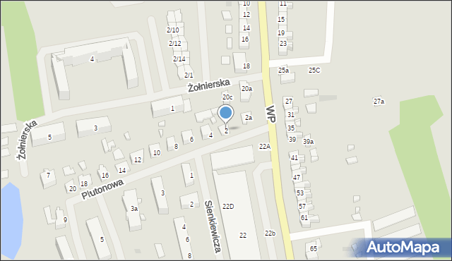 Mrągowo, Plutonowa, 2, mapa Mrągowo