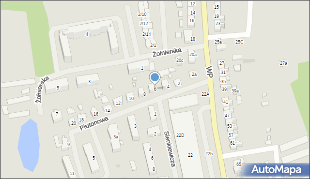 Mrągowo, Plutonowa, 6, mapa Mrągowo