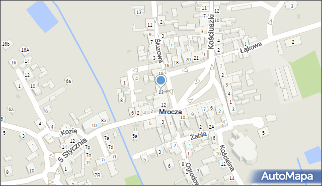 Mrocza, Plac 1 Maja, 13, mapa Mrocza