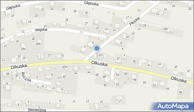 Myślachowice, Płocka, 2, mapa Myślachowice