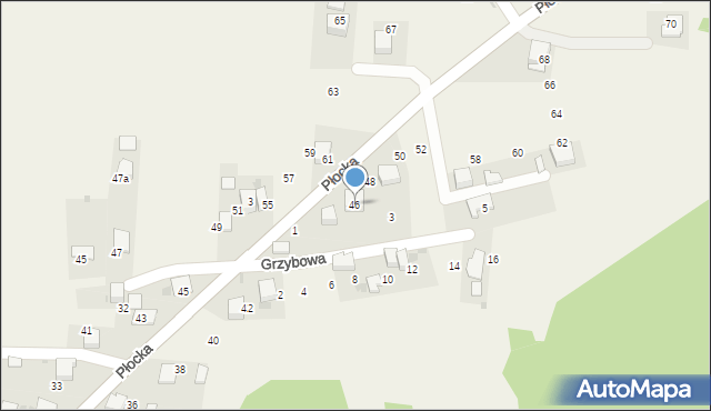 Myślachowice, Płocka, 46, mapa Myślachowice